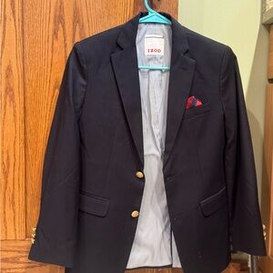 IZOD Boys Dark Blazer with Red Accent